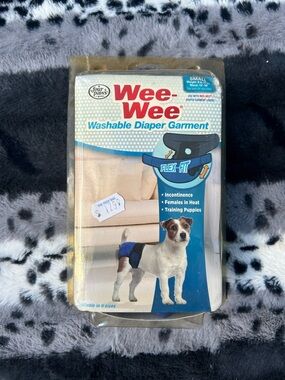 🐾2/$8 Wee-Wee Washable Dog Diaper Garment - Blue (Small)